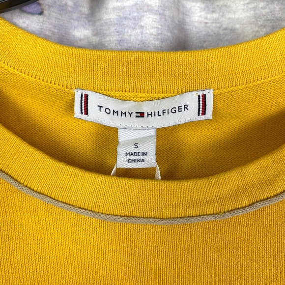 TOMMY HILFIGER Stripe Crewneck Sweater In Deep Maize Multi - Picture 9 of 11
